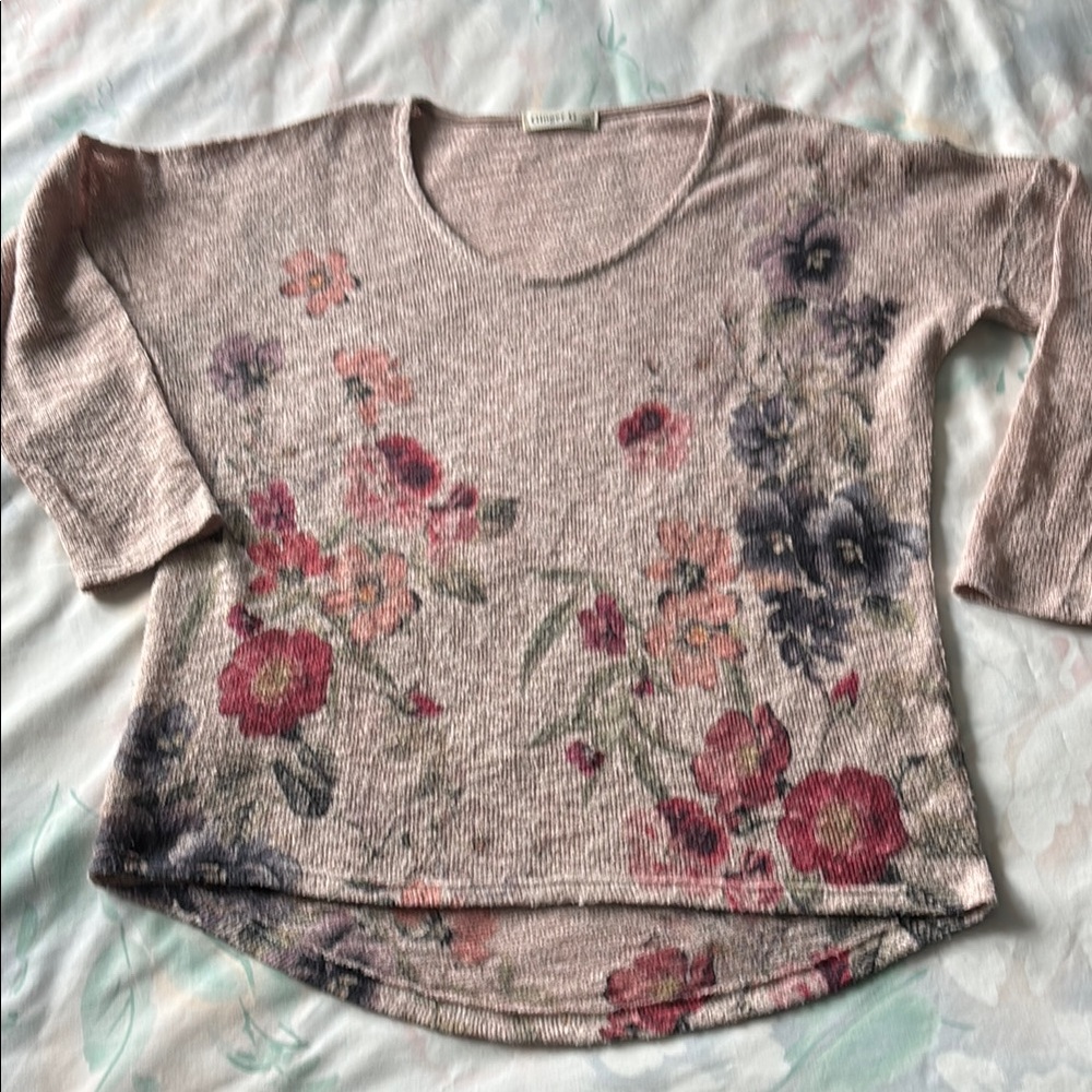 Spring time Floral Knit Sweater